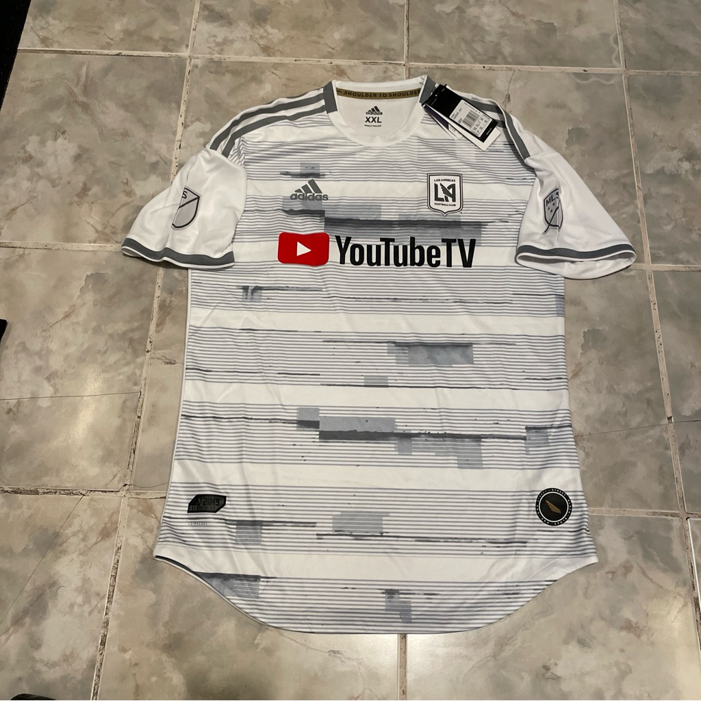 Adidas Lafc Away 2019 Authentic Player Version White Silver Size Xxl-Nwt